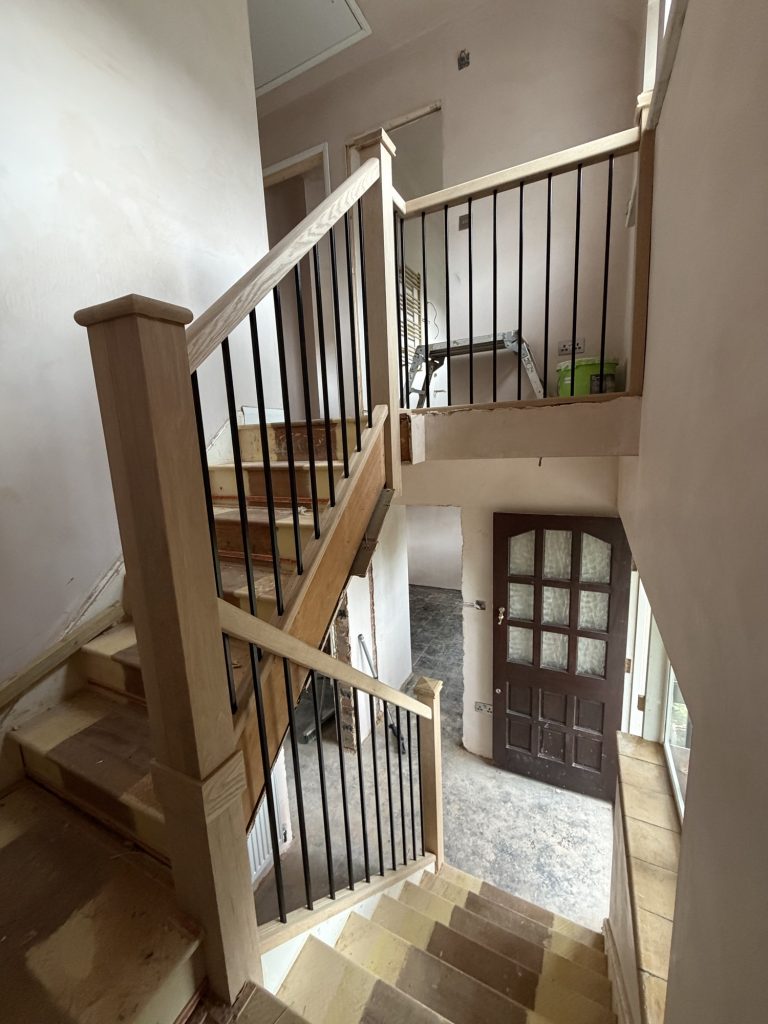 Oak & Iron Staircase — Red Design & Build Ltd, London